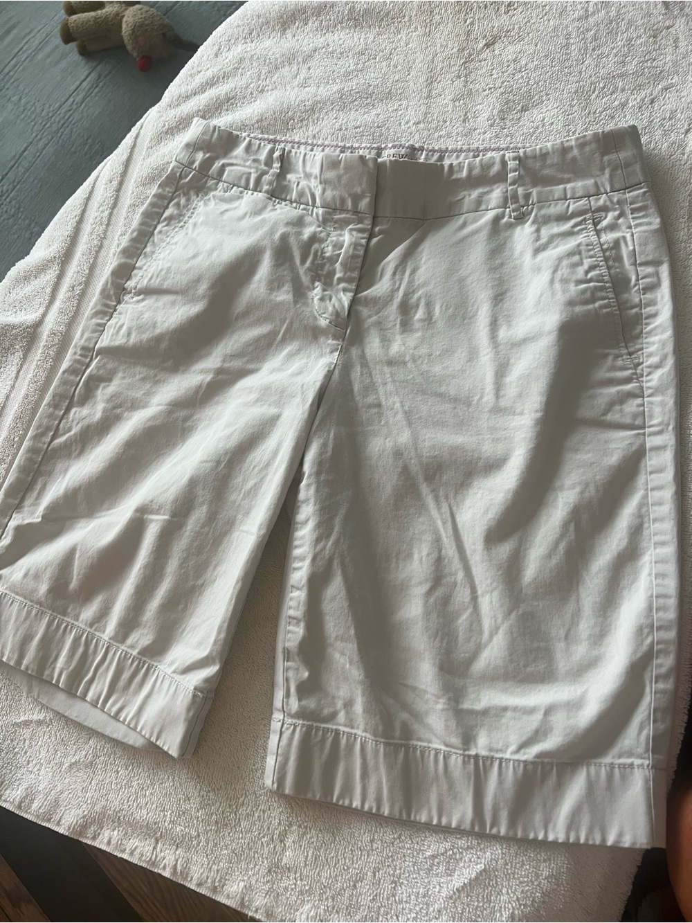J. Crew Women's Off-White Bermuda Shorts. Stone Khaki. Vintage, but worn once.